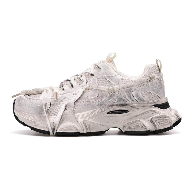 Tênis Plataforma Masculino 2025 Designer Combinação de Cores Sapatos de Pai Confortáveis Sola Macia Aumento Altura Tênis de Corrida Zapatillas