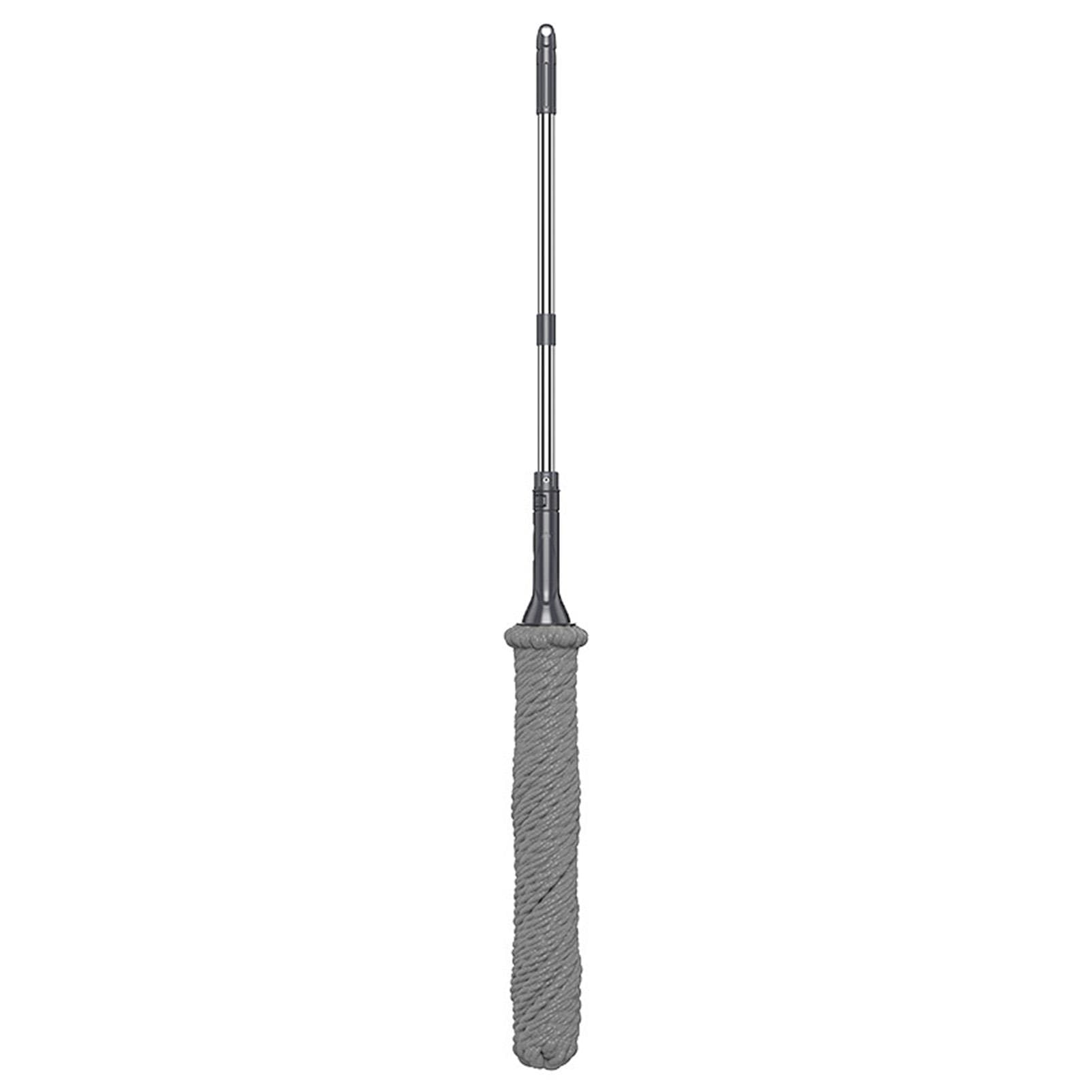 Esfregão de torção automática com corda de fibra de aço inoxidável, esfregão de chão fácil de apertar para limpeza doméstica