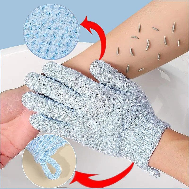 1 pçs banho para descascar luvas esfoliantes chuveiro esfrega luvas massagem esfoliante corporal