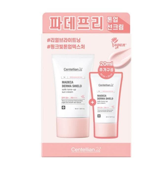 Centellian24 Madeca Derma Shield Protetor Solar Tone-Up Conjunto Duplo – 40ml + 20ml