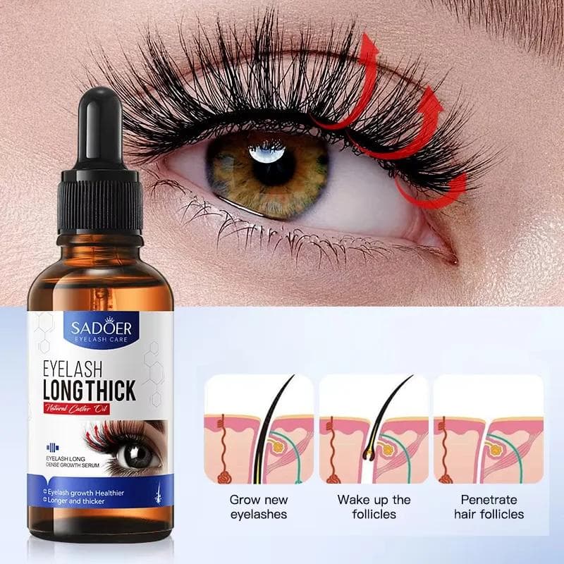 Essência para Crescimento de Cílios Rápida 7 Dias Realçador de Cílios e Sobrancelhas Mais Longos Cheios Mais Espessos Cosméticos para Olhos
