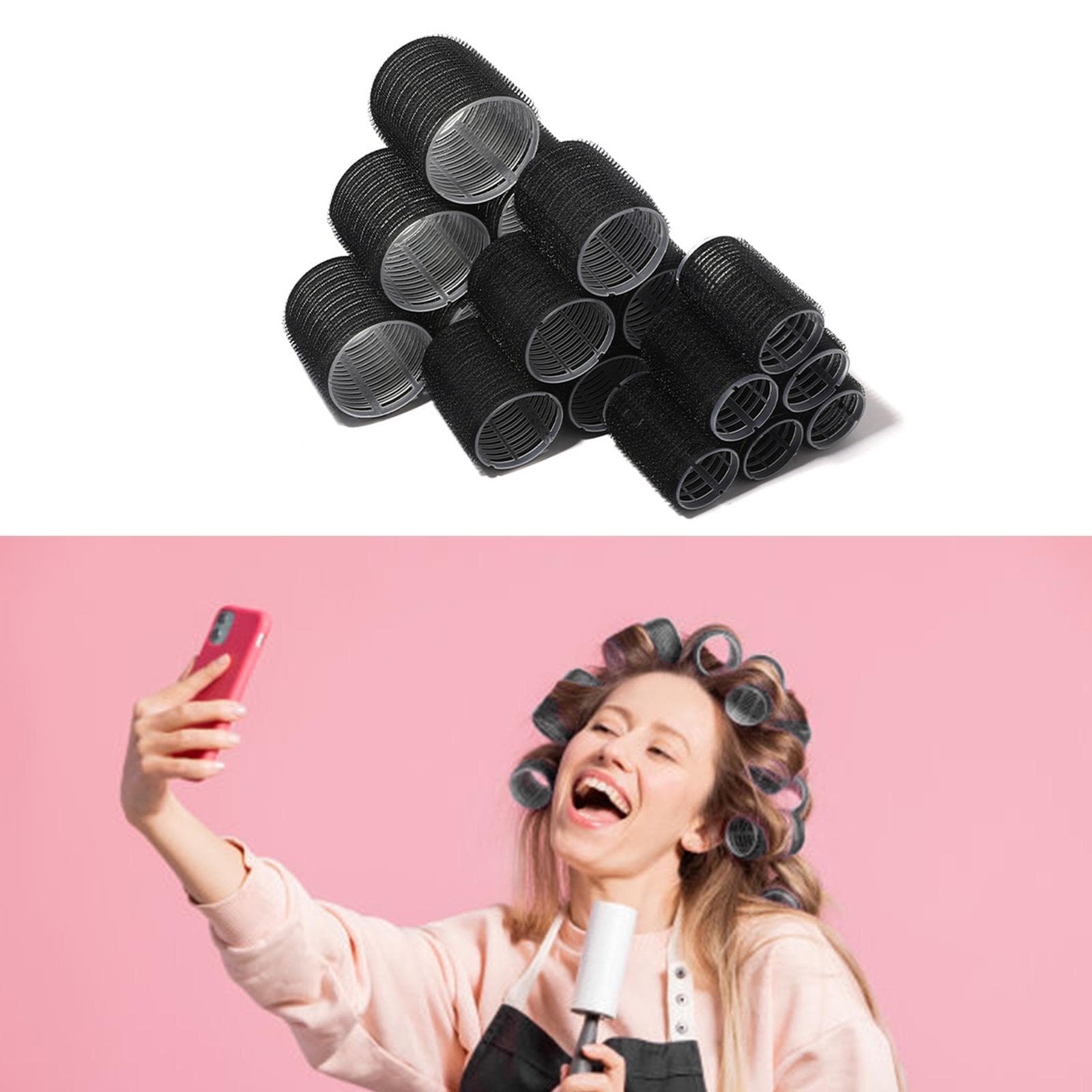 Conjunto de 6 Peças de Modeladores de Cabelo com Presilha de Metal para Estilização de Cabelos Longos a Curtos, Salão e Evento Formal, Ferramenta