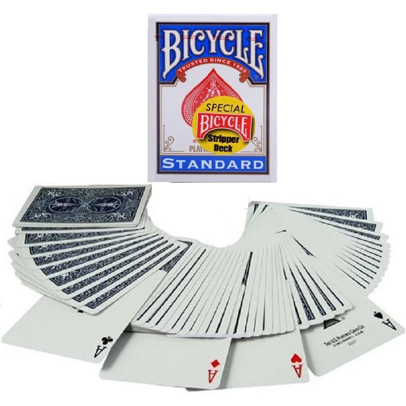 Bicicleta stripper jogando cartas uspcc baralho especial cartas mágicas truques de magia para mágico azul
