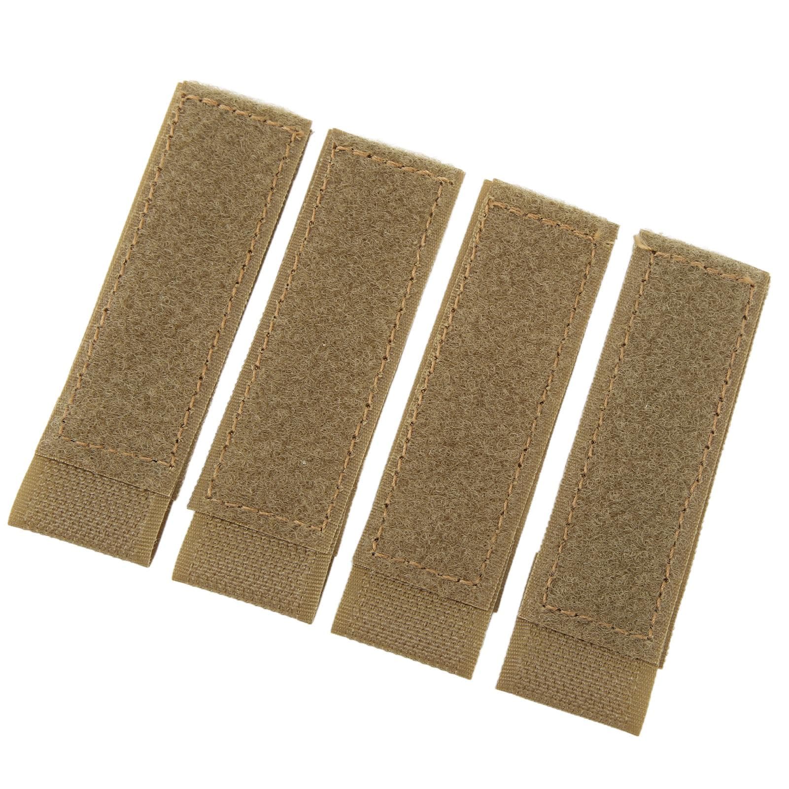 4 Peças Patch Gancho e Laço Nylon Gancho e Laço Almofada de Fixação Molle para Colete de Treino Caça caqui