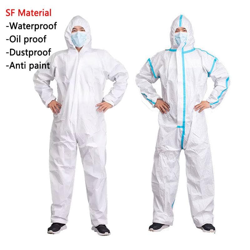 Macacão de Trabalho de Segurança Descartável Respirável à Prova de Pó Resistente à Água e Óleo Macacão para Trabalho de Decoração Pintura