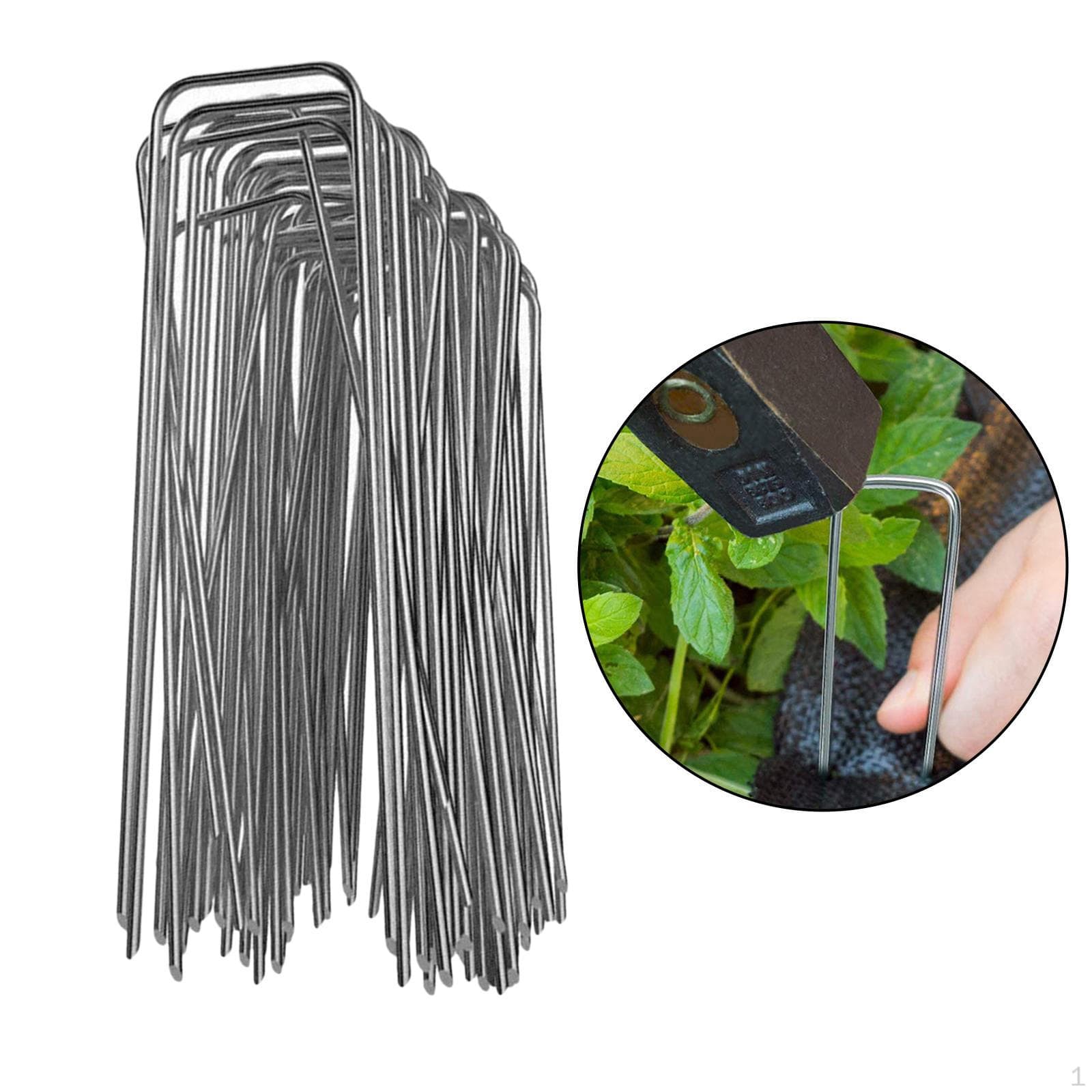Estacas de jardim de 6 polegadas Grampos de paisagem galvanizados, Grampos de grama para grama artificial, Sod à prova de ferrugem