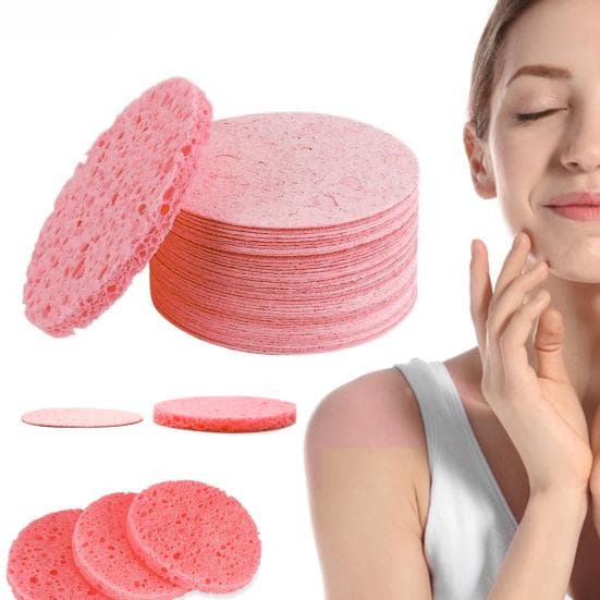 10/20/30/50Pcs Esponja facial reutilizável redonda absorvente comprimida remoção de maquiagem natural esfoliante SPA limpeza facial esponja de