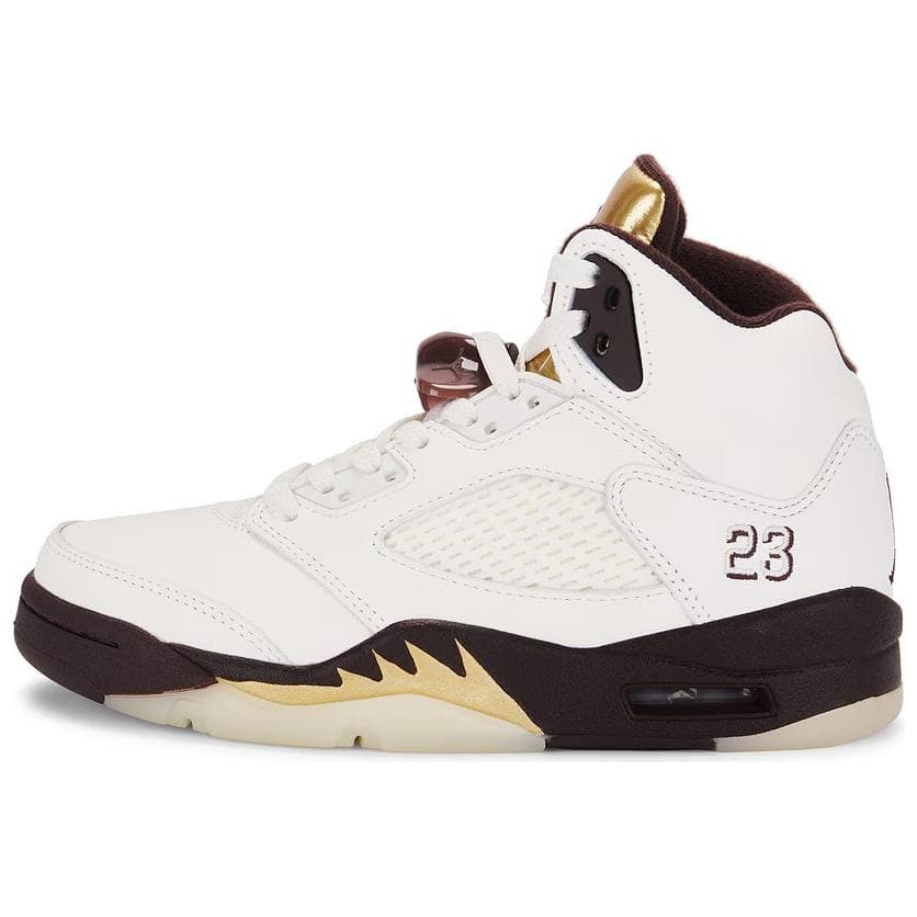 Tênis Feminino Air Jordan 5 Retro Bilhete Dourado Creme Terra Ouro Metálico DD9336-200 cm