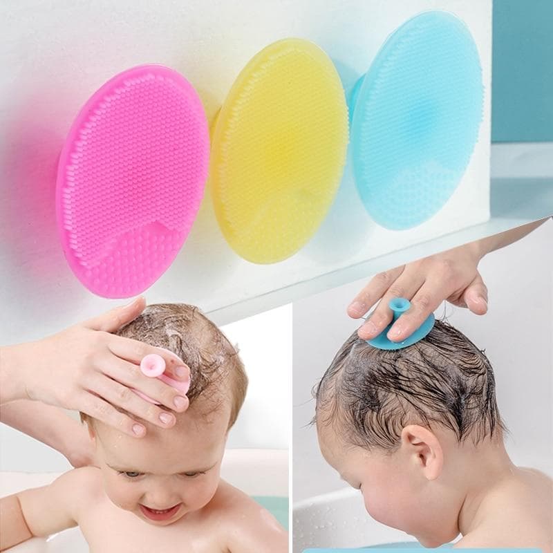 Bebê silicone escova macia para lavar o cabelo cabeça de banho escovas de massagem pente do couro cabeludo crianças recém-nascidos banho limpar