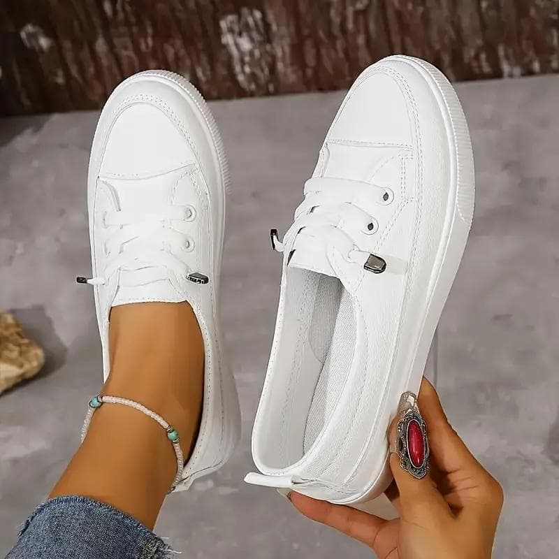 Tênis Casual Branco Confortável para Mulher cm branco