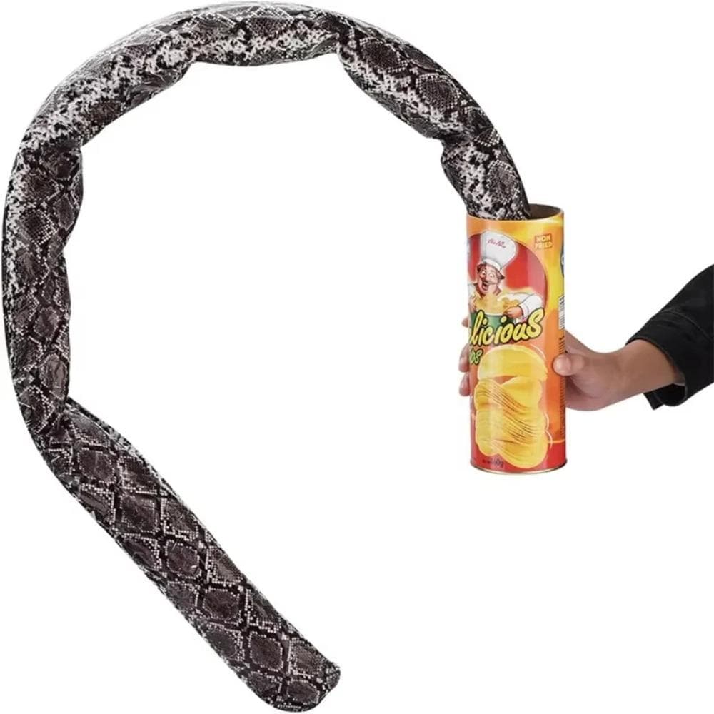 Lata de Cobra de Batata Frita Truques de Mágica de Palco Brinquedo de Cobra de Mola Dia das Mentiras Festa de Halloween Piadas em Lata Presente de