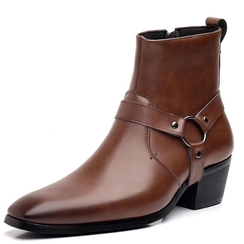 Moda Botas Masculinas Botas Chelsea de Designer de Moda Botas de Cowboy Masculinas de Luxo de Alta Qualidade Preto Marrom Zíper Casamento Escritório