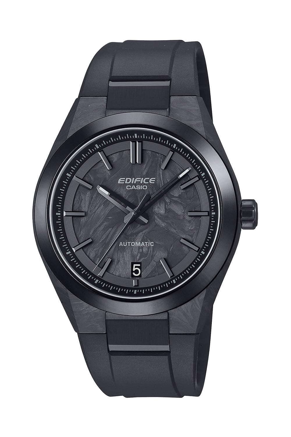 Relógio Edifice Mecânico Automático Safira Preto [Casio] - Corda Manual, Antimanético, Cristal, EFK-100XPB-1AJF, Masculino, preto