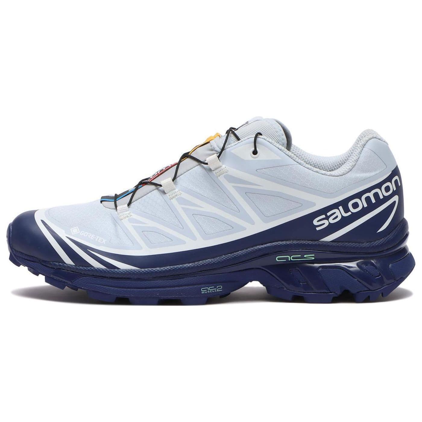 Salomon XT-6 GORE-TEX Estampa Azul Heather Tênis Masculinos Branco L47291900 cm