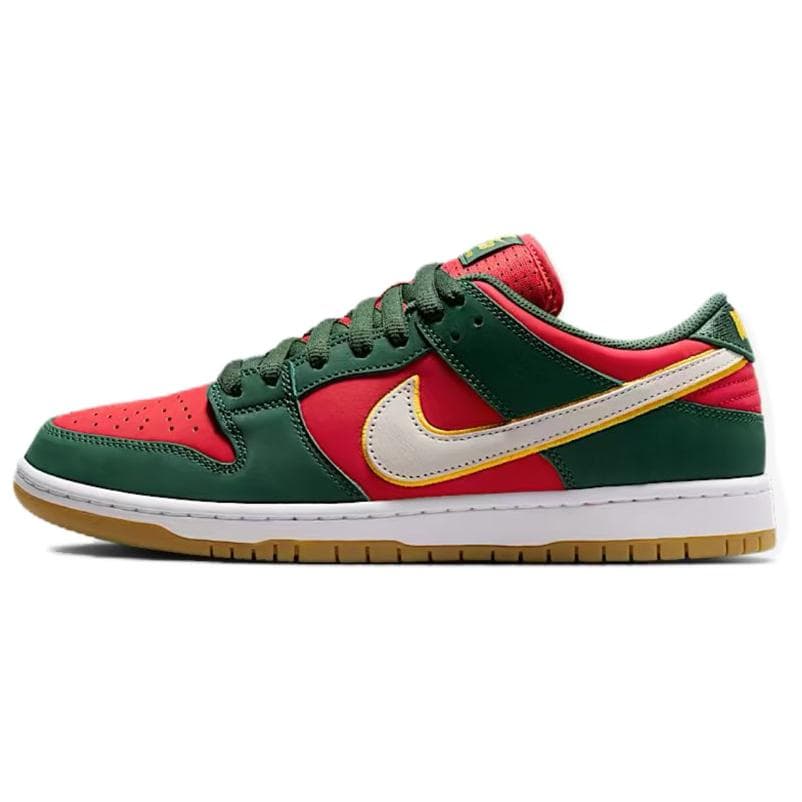 Tênis Masculino Nike Dunk Low Premium SB Seattle Supersonics Verde Abeto Branco FZ1287-300 cm