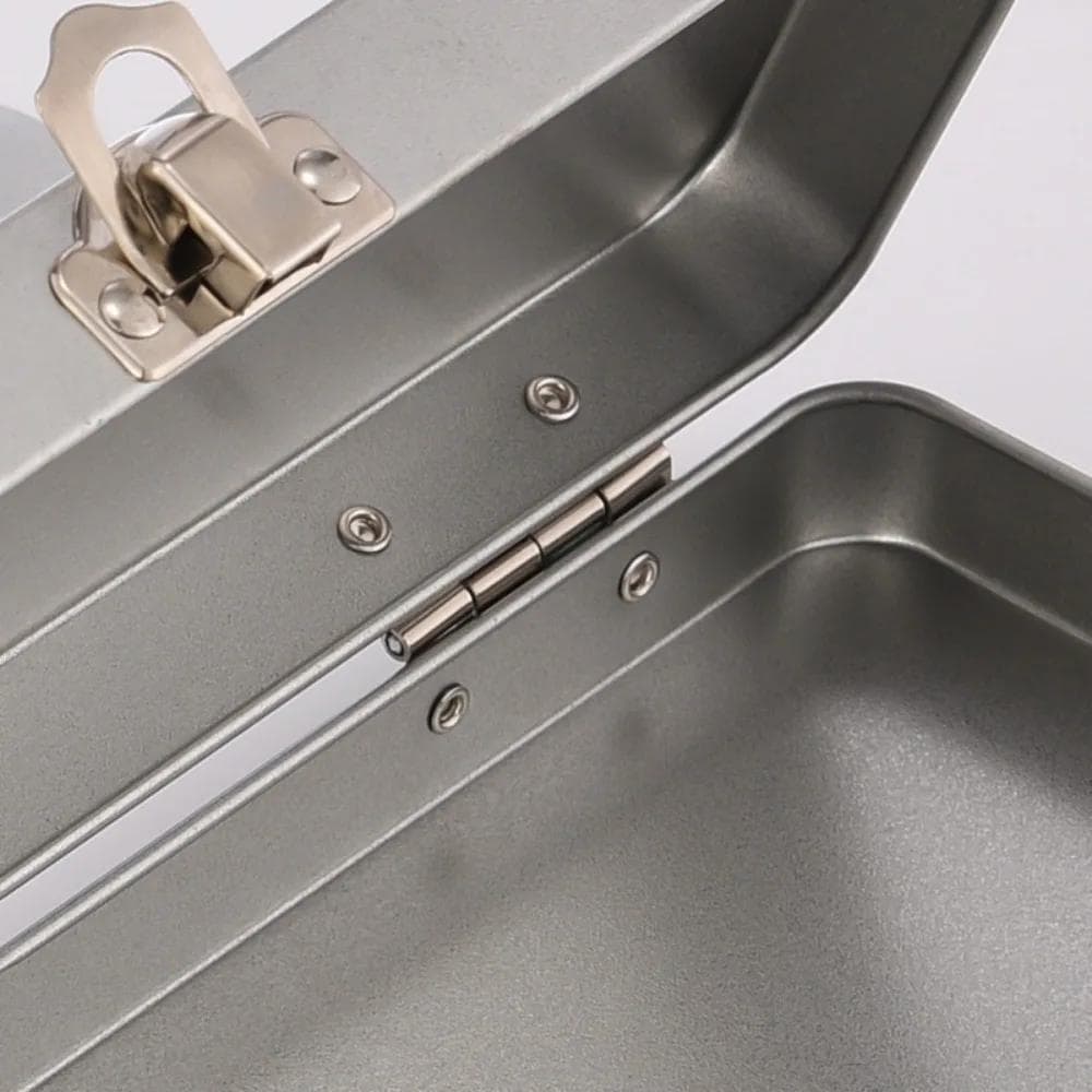 New Rectangle Metal Storage Box Silver Flip Cover Metal Buckles Box Iron with Lock Cosmetic Brush Case Solid Water Colour Box preto