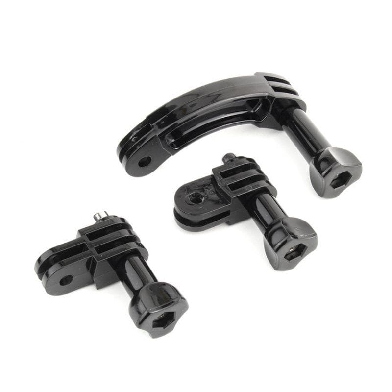 Para Câmera GoPro Hero 7 6 5 4 Session 3+ 3 2 1 Capacete Braço de Extensão Curvo com Conexão Rotativa preto