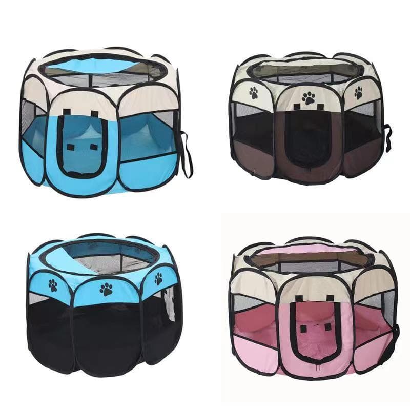 Cerca e Tenda Octogonal Dobrável Resistente a Arranhões para Animais de Estimação para Cães e Gatos