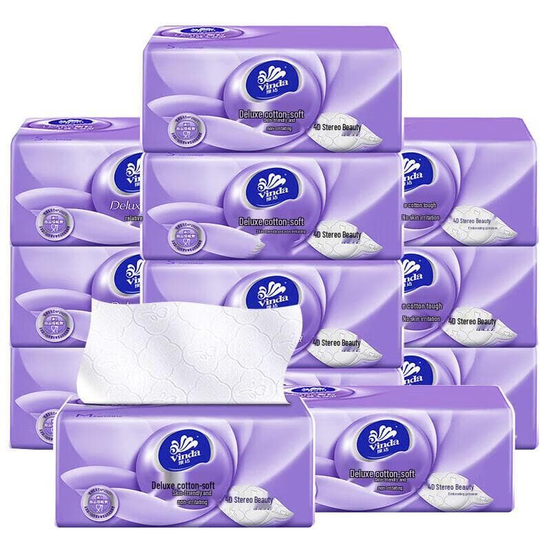 Vinda Cotton-Soft 3-Ply Facial Tissues