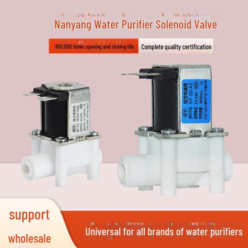 Válvula Solenoide de Entrada de Água Universal 2/3 Pontos & Válvula de Descarga de Água Residual para Purificadores