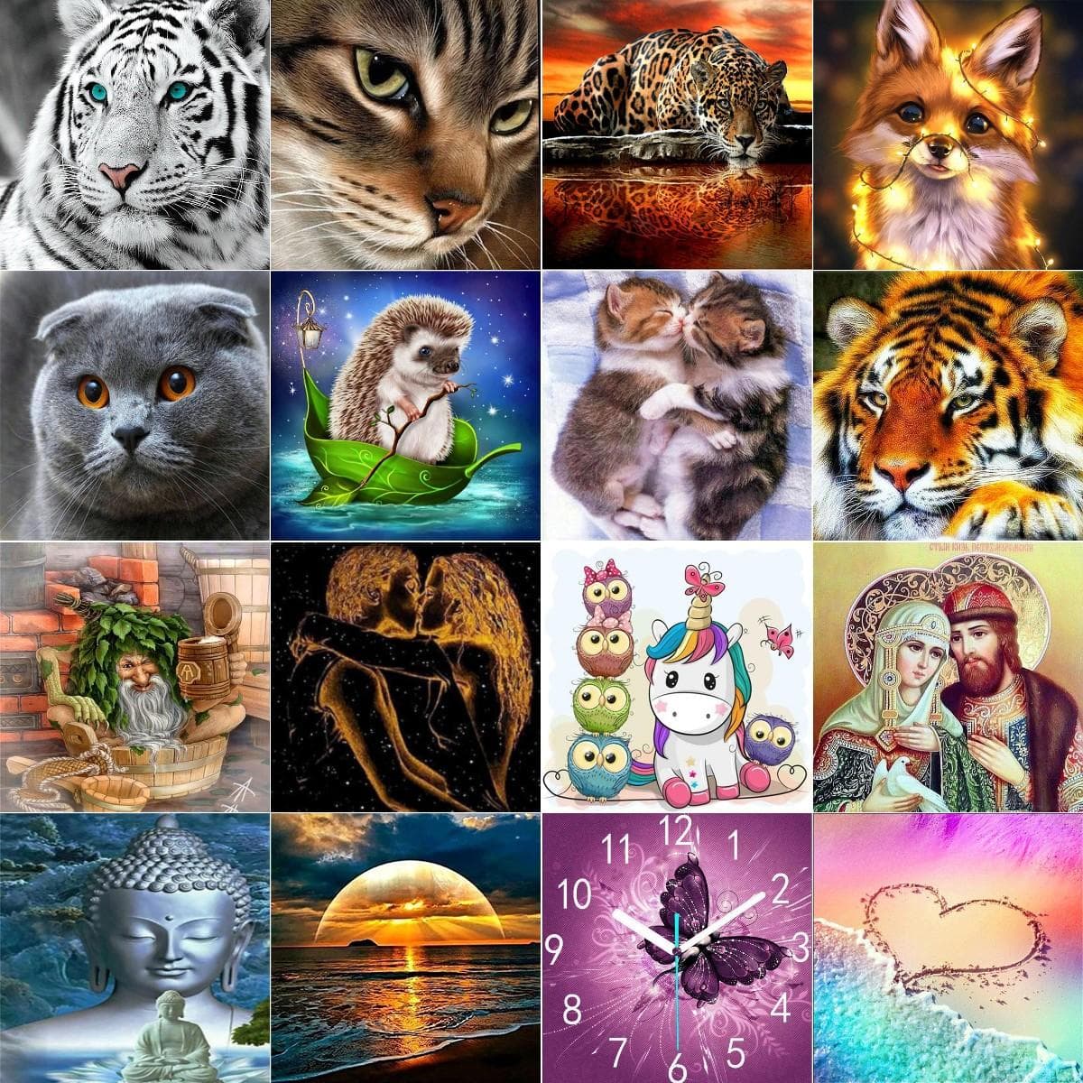 Pintura diamante flores ponto cruz diamante bordado animais broca completa display diamante mosaico kit arte cenário