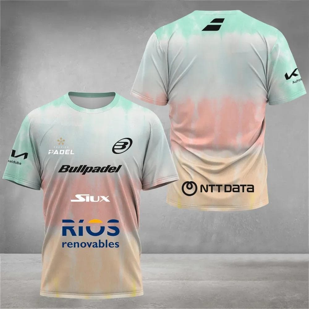 Camiseta de secagem rápida respirável para fãs de tênis de padel, camiseta de treinamento de tênis masculina, roupa de verão de manga curta