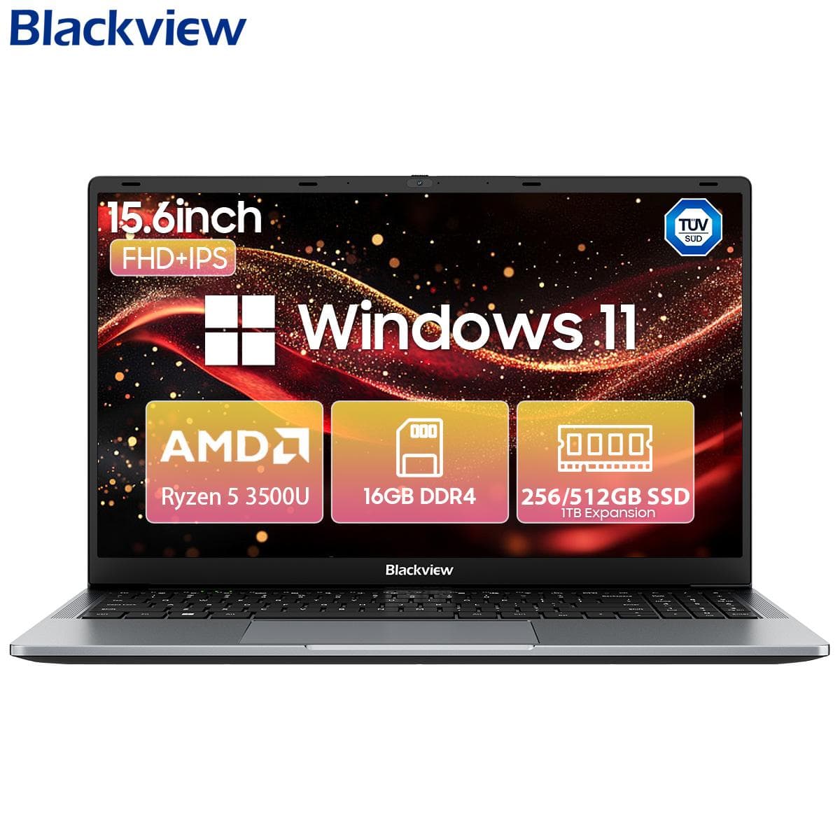 Laptop Blackview Acebook 6 com AMD Ryzen 5 3500U 16GB RAM SSD 256/512GB Gráficos Integrados Windows 11 Home 180° cinzento