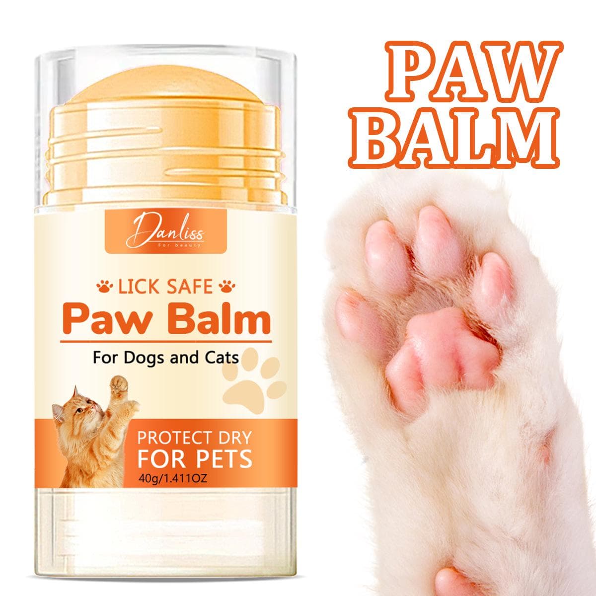 Bálsamo para Patas de Animal de Estimação com Abacate e Cera de Abelha: Hidrata e Protege Contra o Ressecamento e Rachaduras
