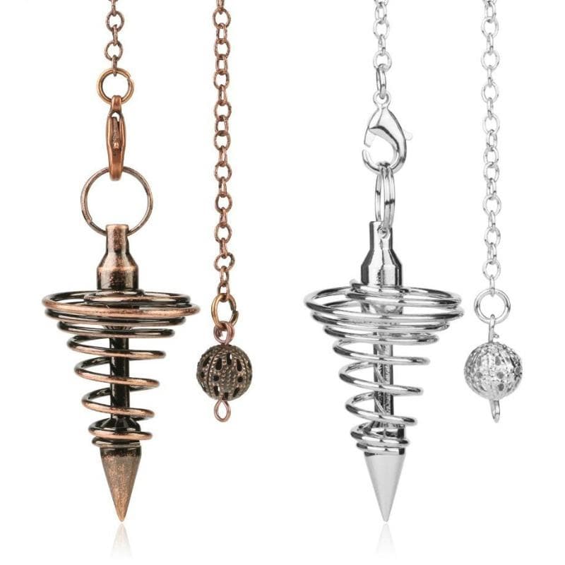 Pêndulo de Metal Pêndulos Pêndulos para Radiestesia Cone Espiral Pirâmide Antiga Pêndulo