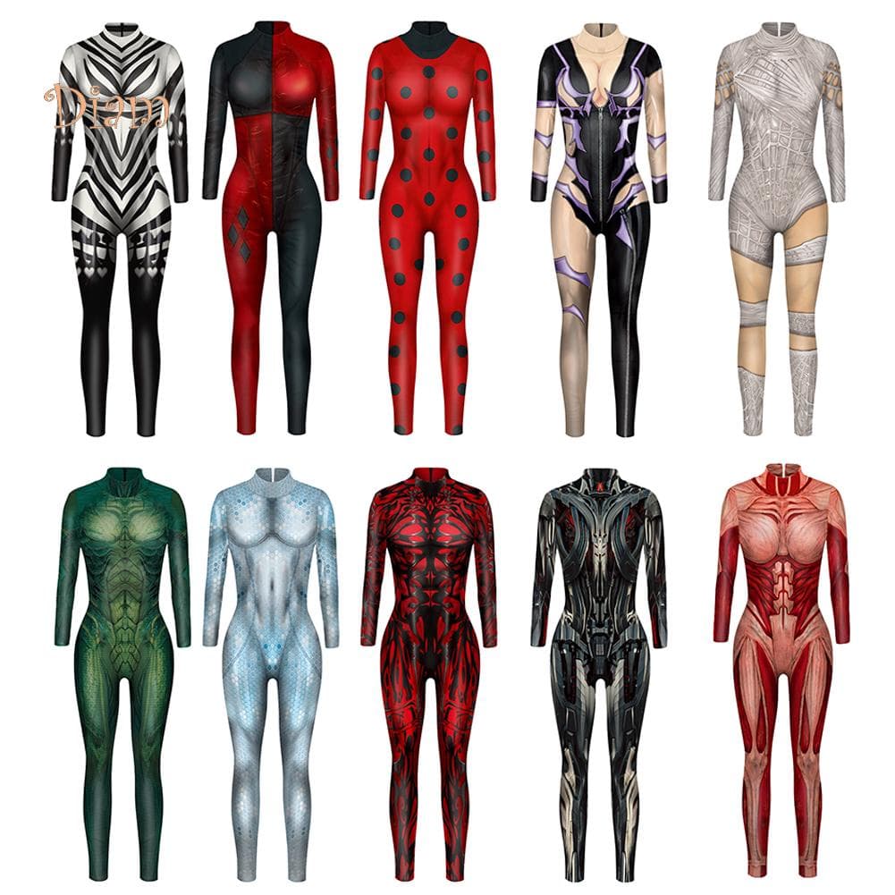 Body Macacão Slim de Alta Qualidade para Mulheres em Cosplay cm