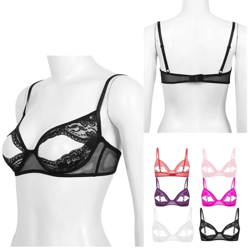 Sutiã feminino sem mangas ajustável espaguete alças de ombro sem fio triângulo floral sem forro cm cor-de-rosa brilhante