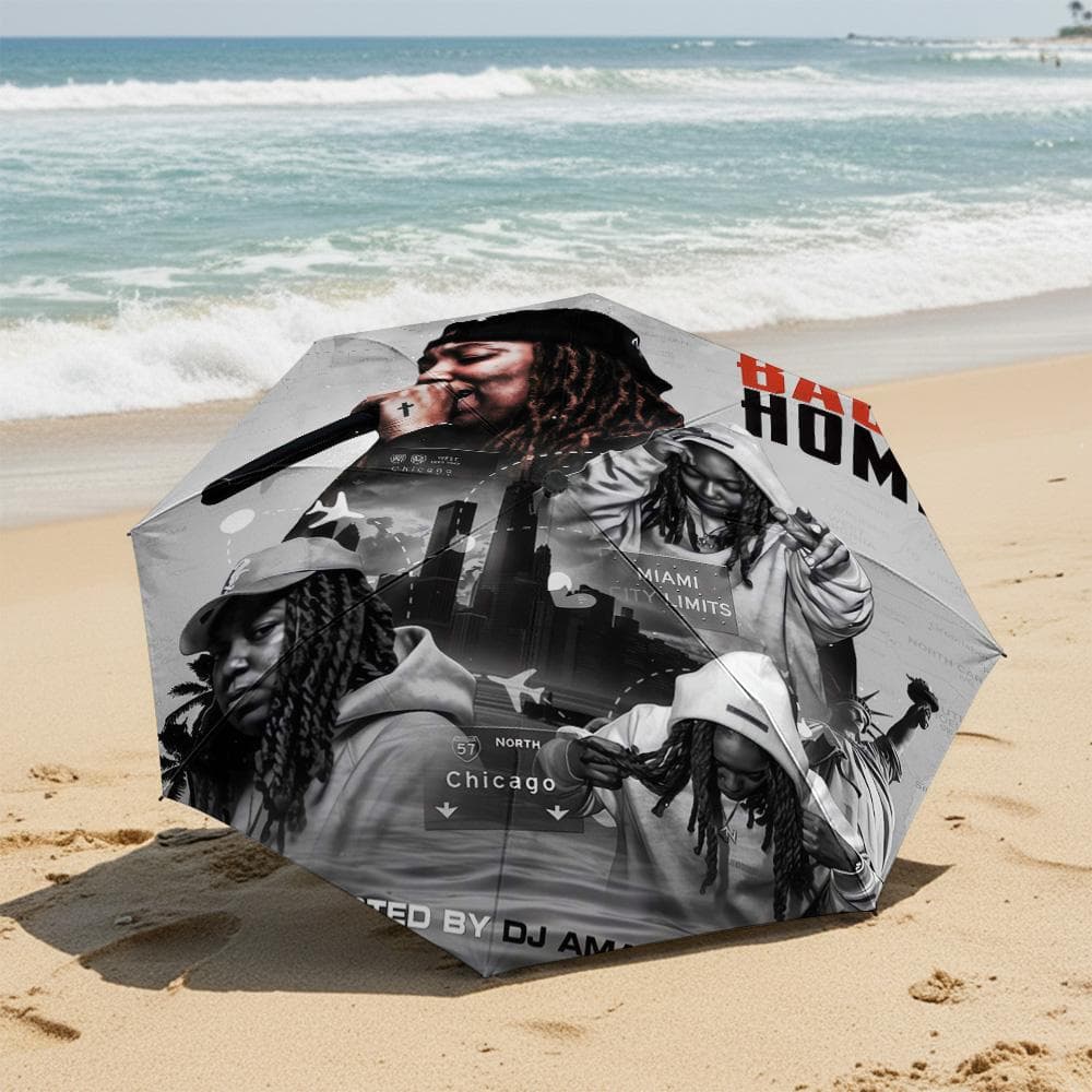 1 PC Automatic Folding Umbrella-King VonPattern, Portable & Foldable Design with 8 Ribs, Christmas Birthday Gifts
