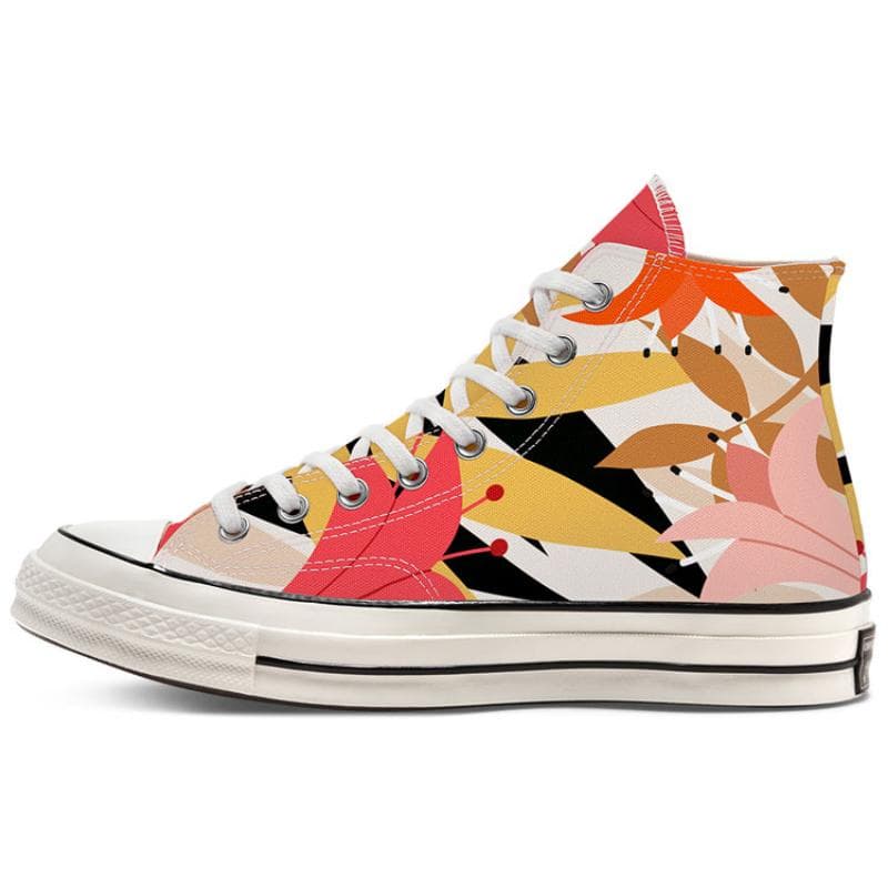 Converse Chuck Taylor All Star 70 70 Hi Confortável Casual Cano Alto Alpargatas Feminino Branco Rosa Laranja cm
