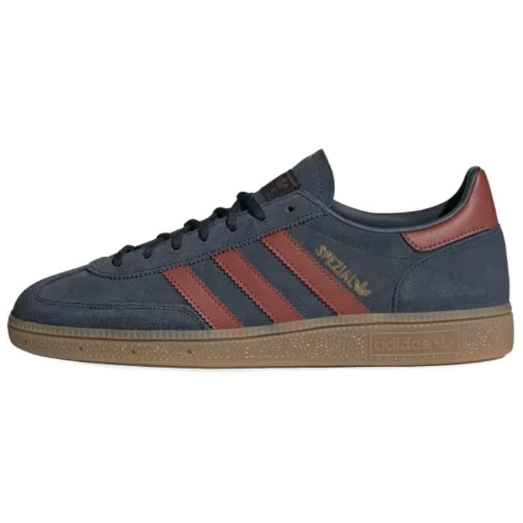 adidas Handball Spezial Aurora Ink Wild Sepia Tênis Unissex Azul Dourado Metálico JH5436 cm