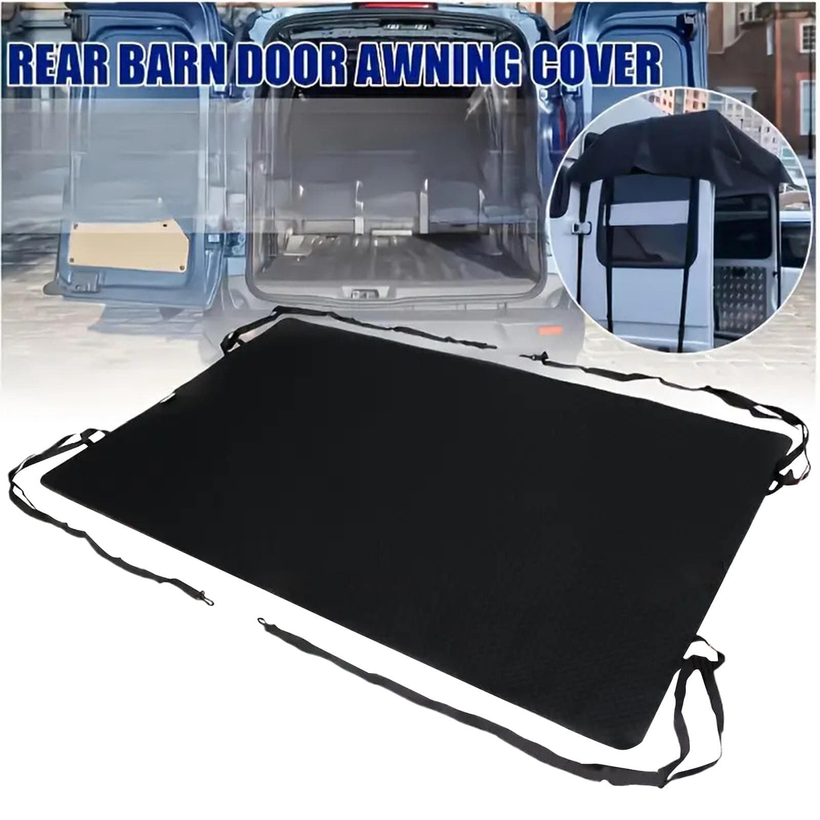 Toldo Traseiro para RV - Impermeável e À Prova de Vento Abrigo de Porta Traseira para Campistas de Caminhão e Vans para Camping, Piqueniques na