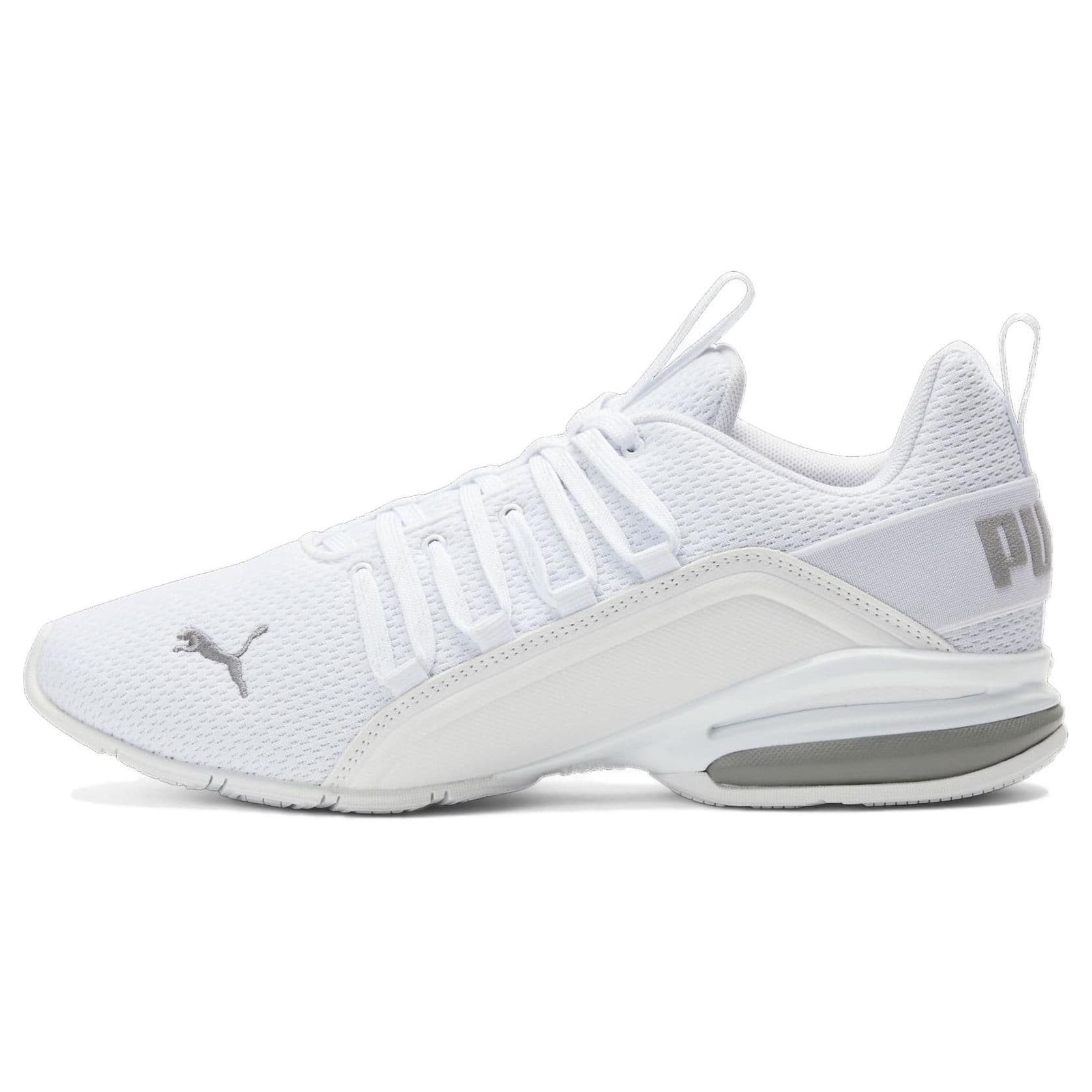 Puma Axelion Refresh Branco Prateado Tênis Masculinos 377911-06 cm