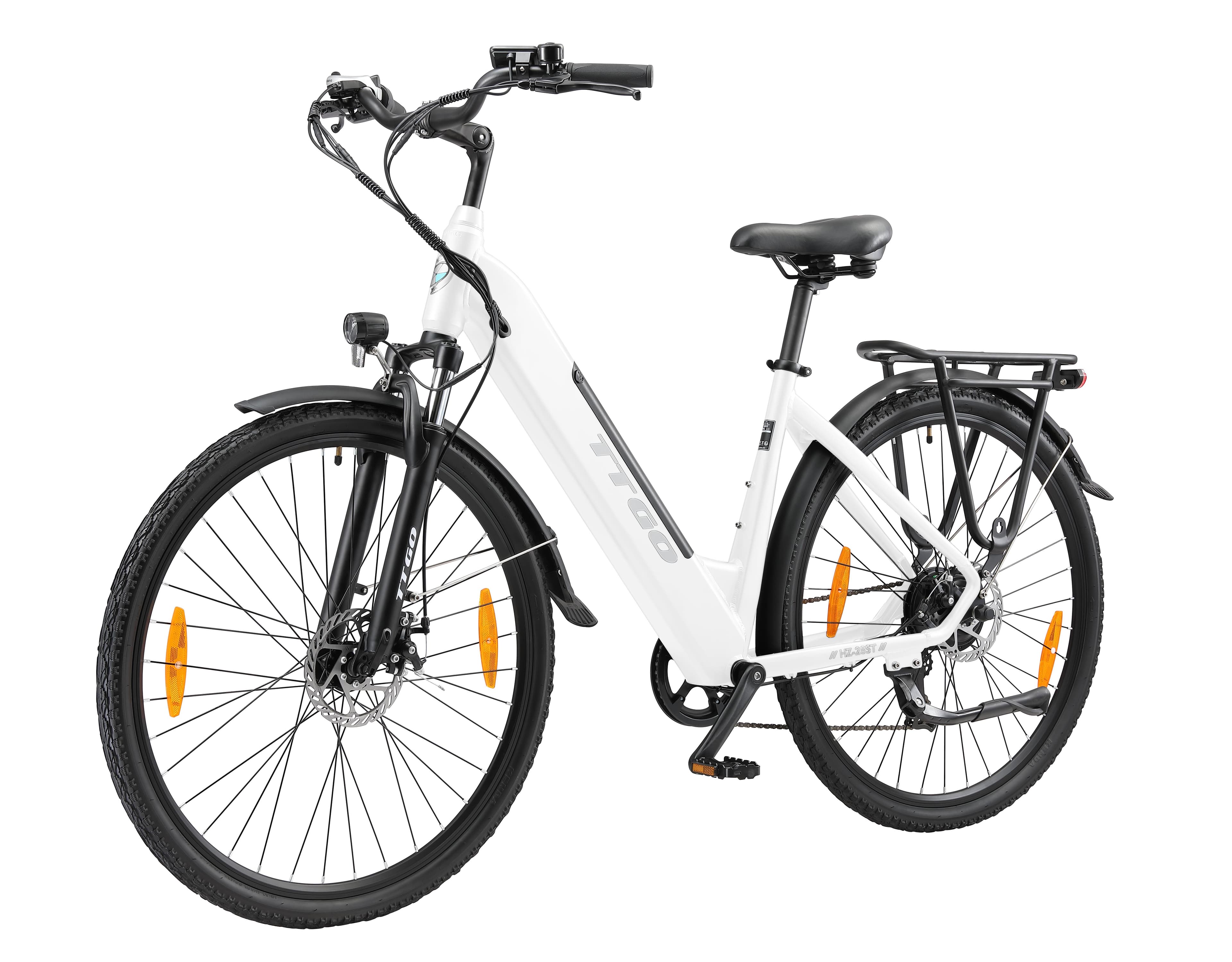 TTGO Bicicleta Elétrica HZ-28ST para Adultos 250W Motor Sem Escovas Bateria de Grande Capacidade 36V20Ah Ideal para Deslocamentos Urbanos Passeios no