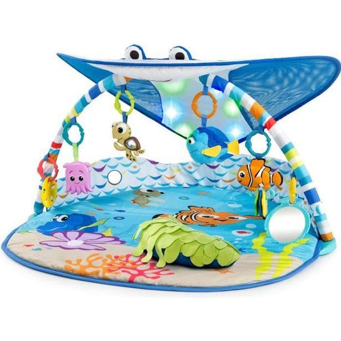 DISNEY BABY -NEMO-Tapete de chão de atividades para bebé evolutivo, presente para bebé, guirlanda de luzes, espelho