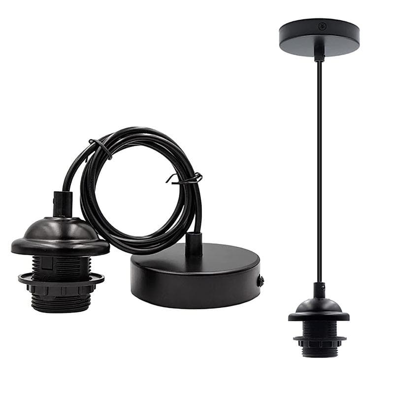 Lâmpada Edison Vintage E27 Base de Rosca Pendente Pendente Luminária Dente Inteiro Encaixe Para Cúpula Porta-Lâmpada Lâmpada de Teto Industrial