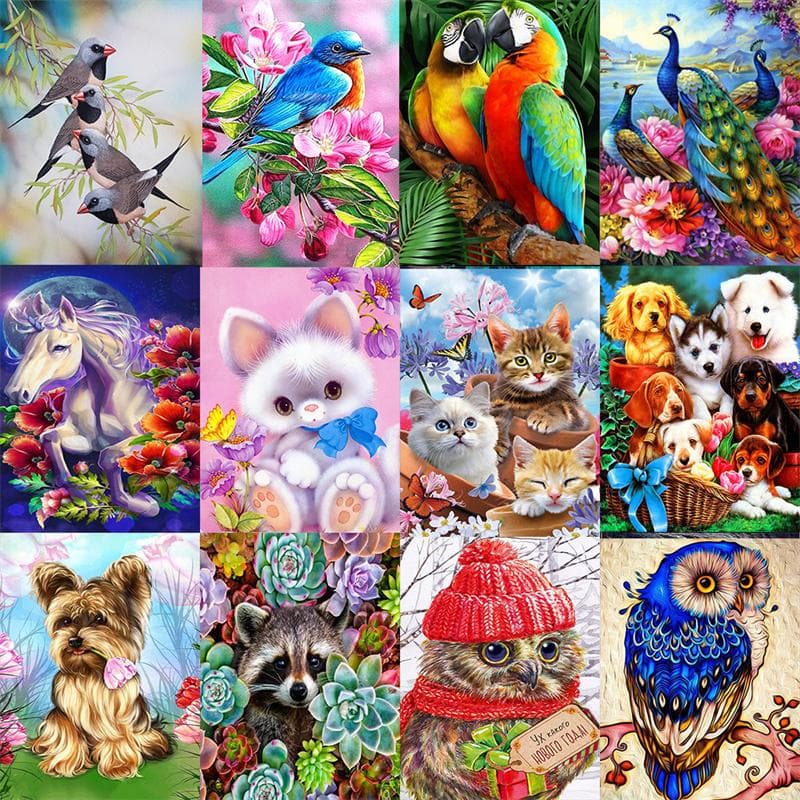 5D DIY Pintura Diamante Pássaro Coruja Paisagem Bordado Diamante Kit Ponto Cruz Completo Strass Mosaico Decoração Para Casa