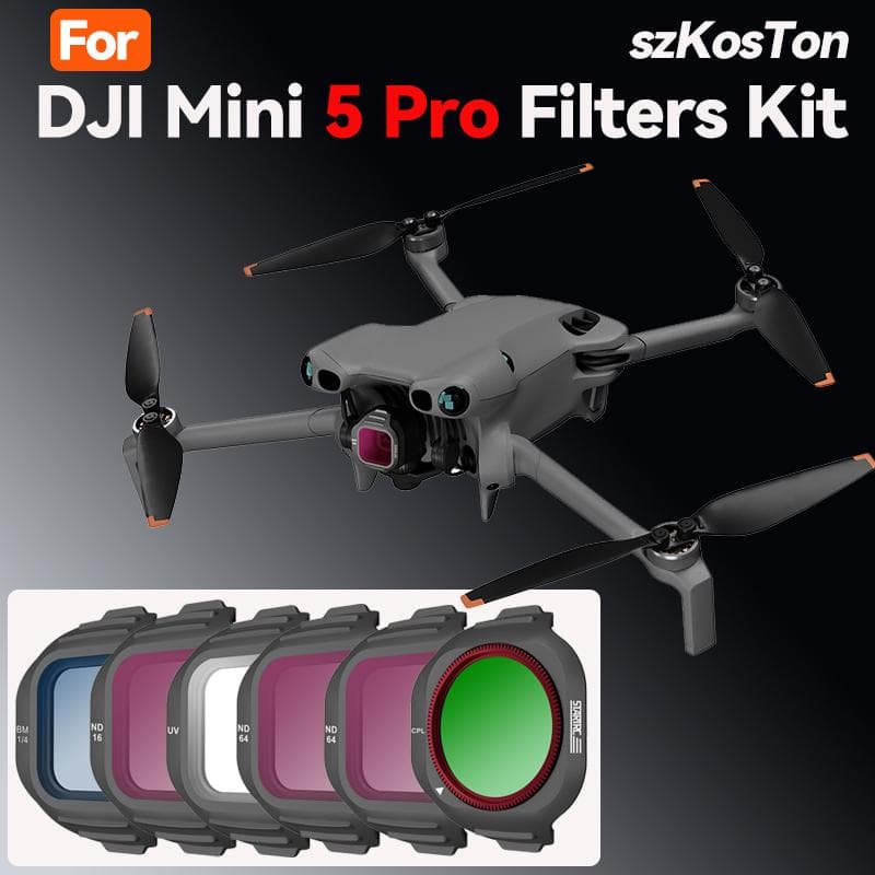 Filtros de Lente para DJI Mini 5 Pro UV CPL ND8/ND16/ND32 ND64 Conjunto de Filtros de Densidade Neutra Acessório para Fotografia de Drone