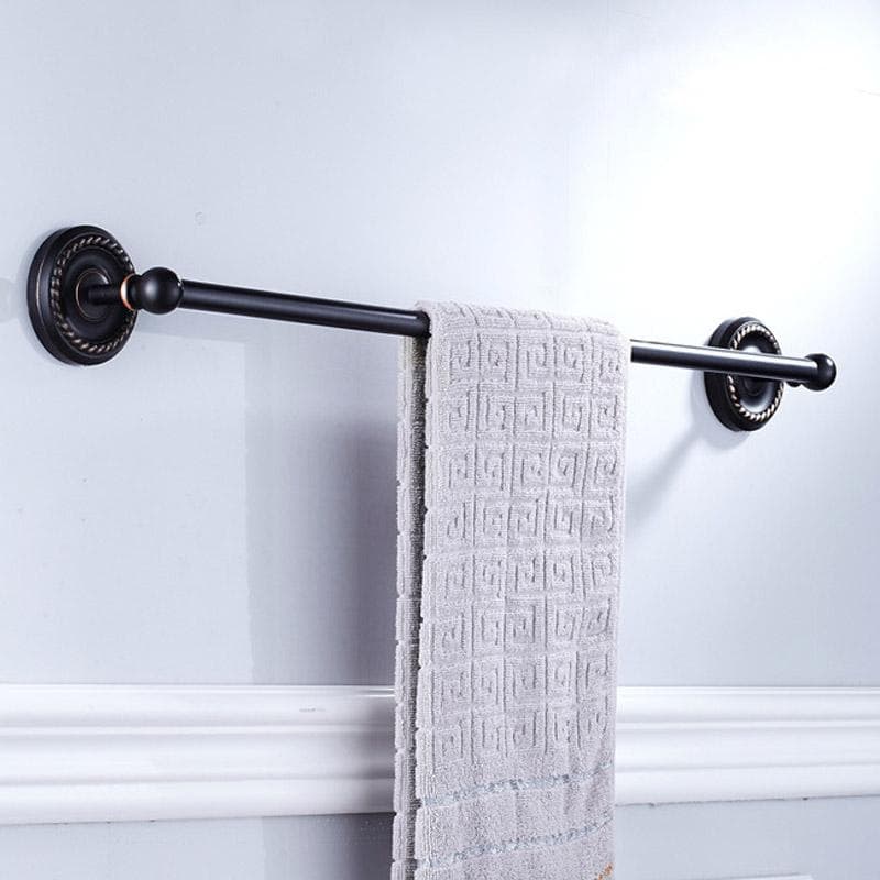 Suporte de toalhas de parede de latão preto para banheiro, suporte para toalhas de banho, barra de toalhas, acessórios de banheiro