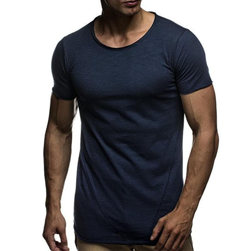 Nova Camiseta Masculina Casual da Moda com Costura Camiseta Masculina Casual de Verão Esportiva de Manga Curta cm cinzento escuro