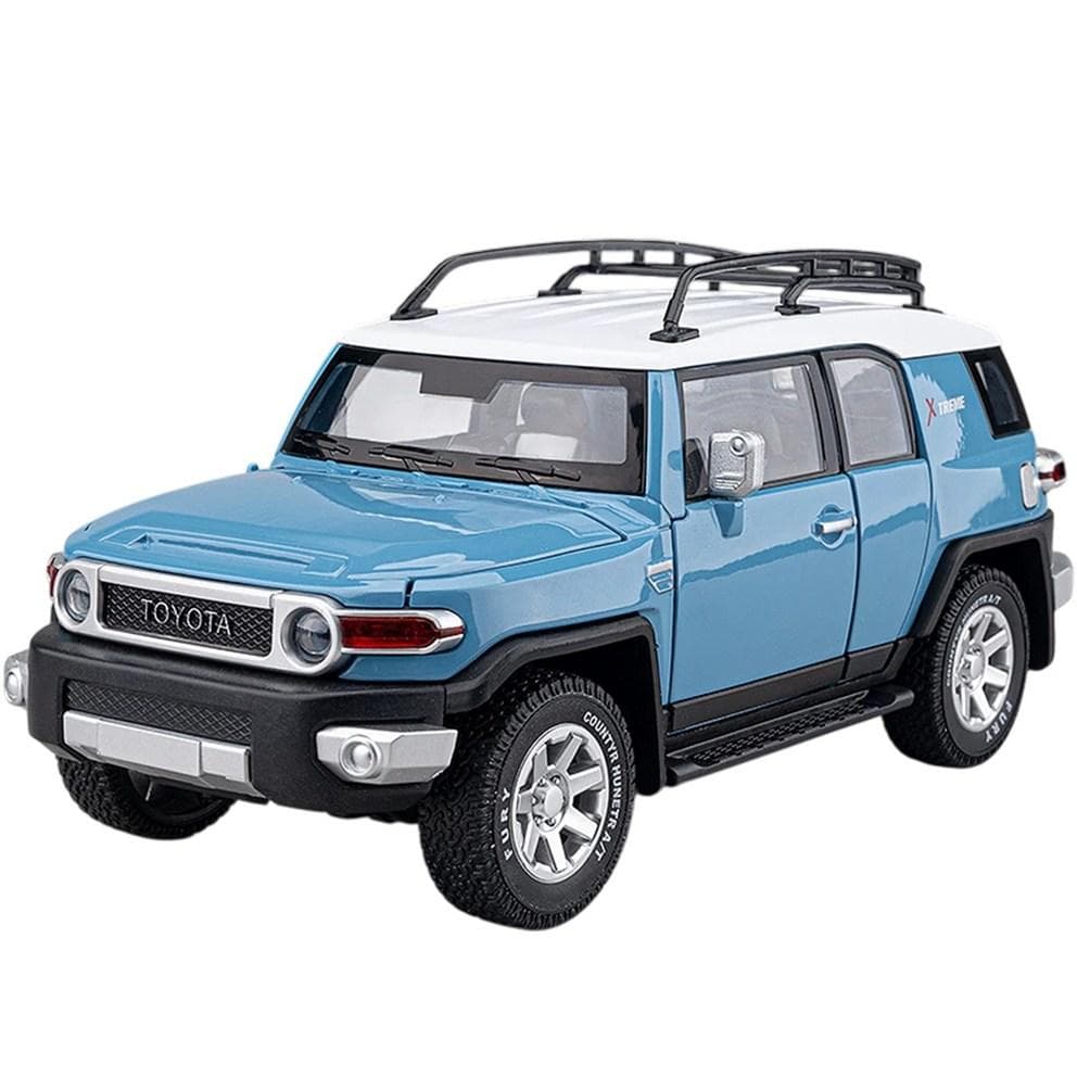 Toyota FJ Cruiser 1:Carro Modelo Colecionável Die-Cast de Liga Metálica na Escala 24, Azul