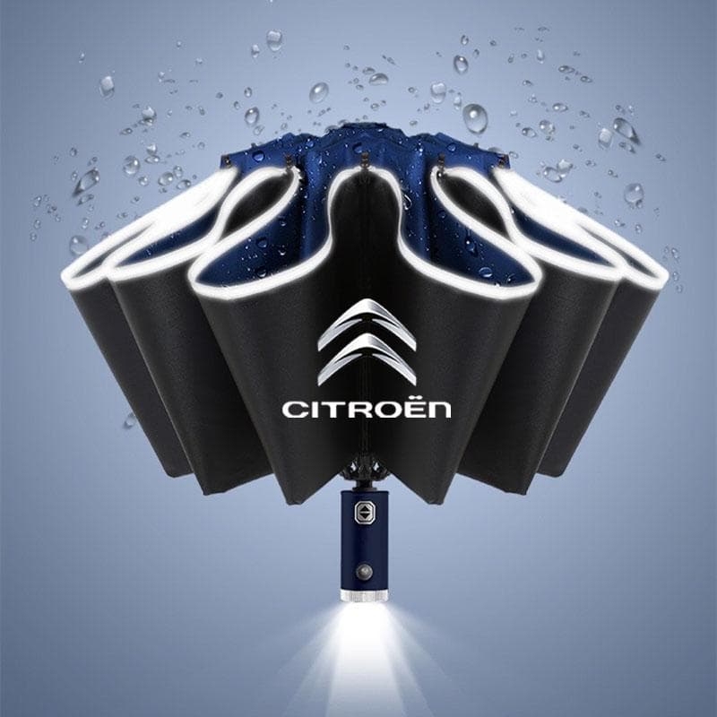Guarda-chuva LED Automático Dobrável à Prova de Vento para Sol para Citroen C1 C2 C3 C4 C5 C6 C8 C4L DS3 DS4 DS5 Acessórios para Carro