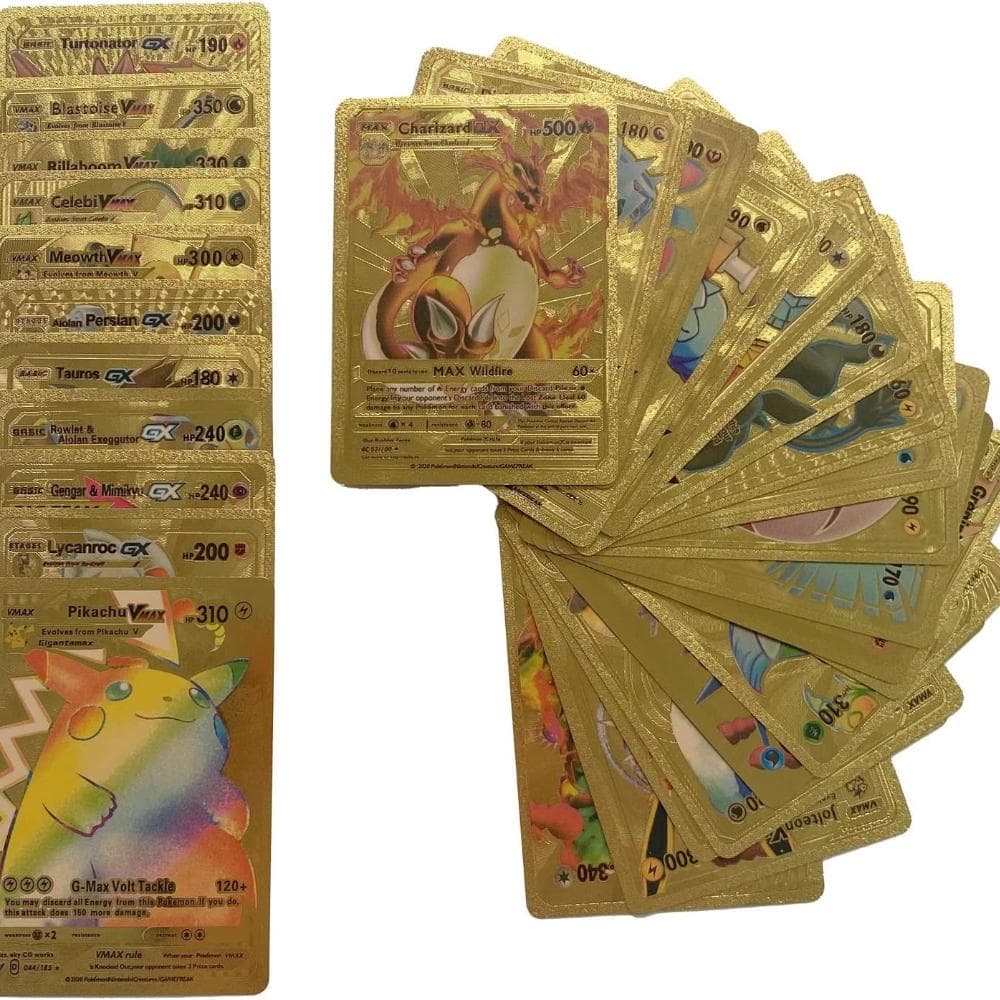 55Pcs Pokemon Cards VSTAR GX EX VMAX MEGA TAG TEAM Energy Trainer Charizard Pikachu Rare Collection Battle Card I26 ouro