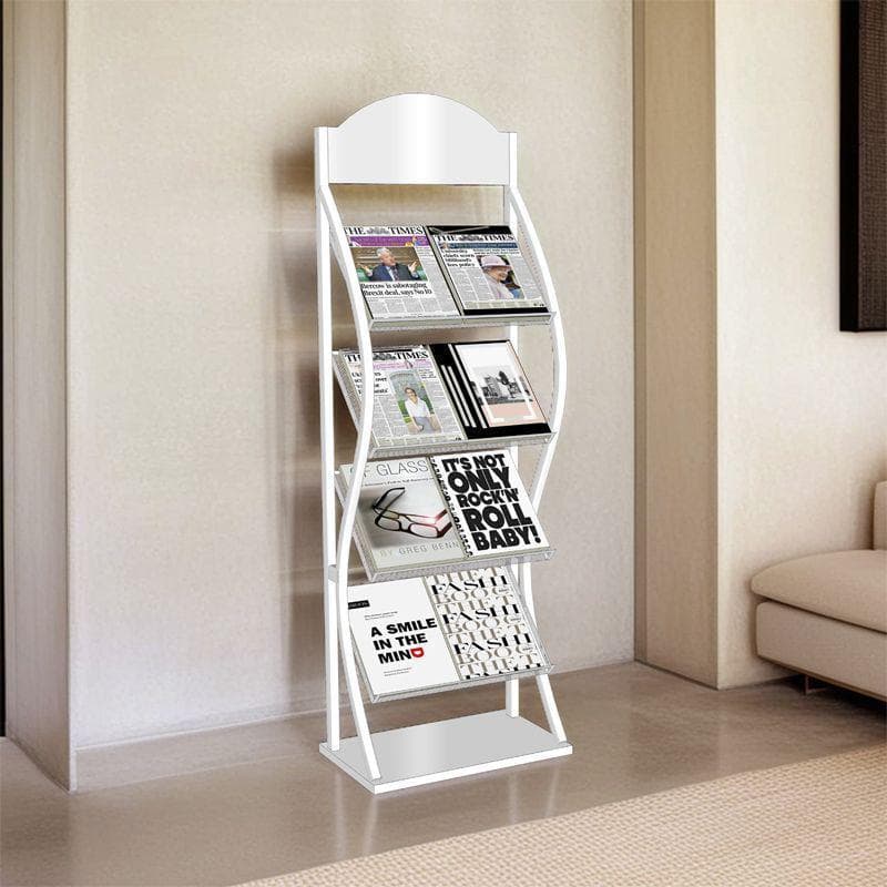 Estante de Chão para Revistas, Jornais, Livros e Exibição para Armazenamento de Escritório e Materiais Promocionais