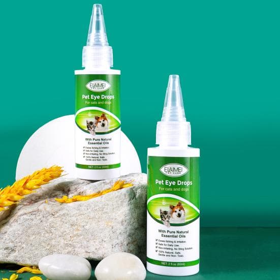 Yousheng 60ml Colírio para Pets Cuidados com a Saúde Não Irritante Anti-inflamatório Bactericida Alta Eficiência Remoção de Manchas Fórmula