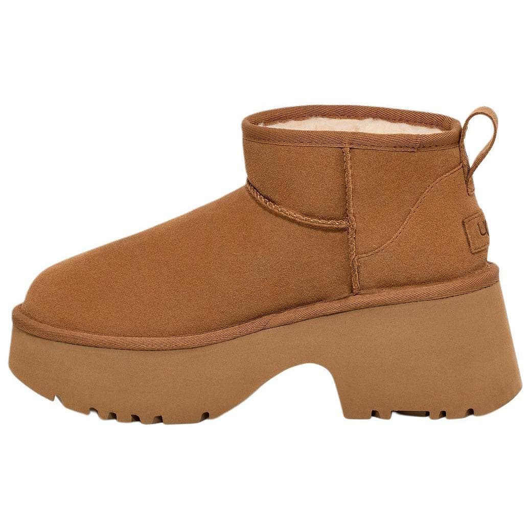 UGG Bota Classic Ultra Mini New Heights Castanho Tênis Feminino Marrom 1158311-CHE cm