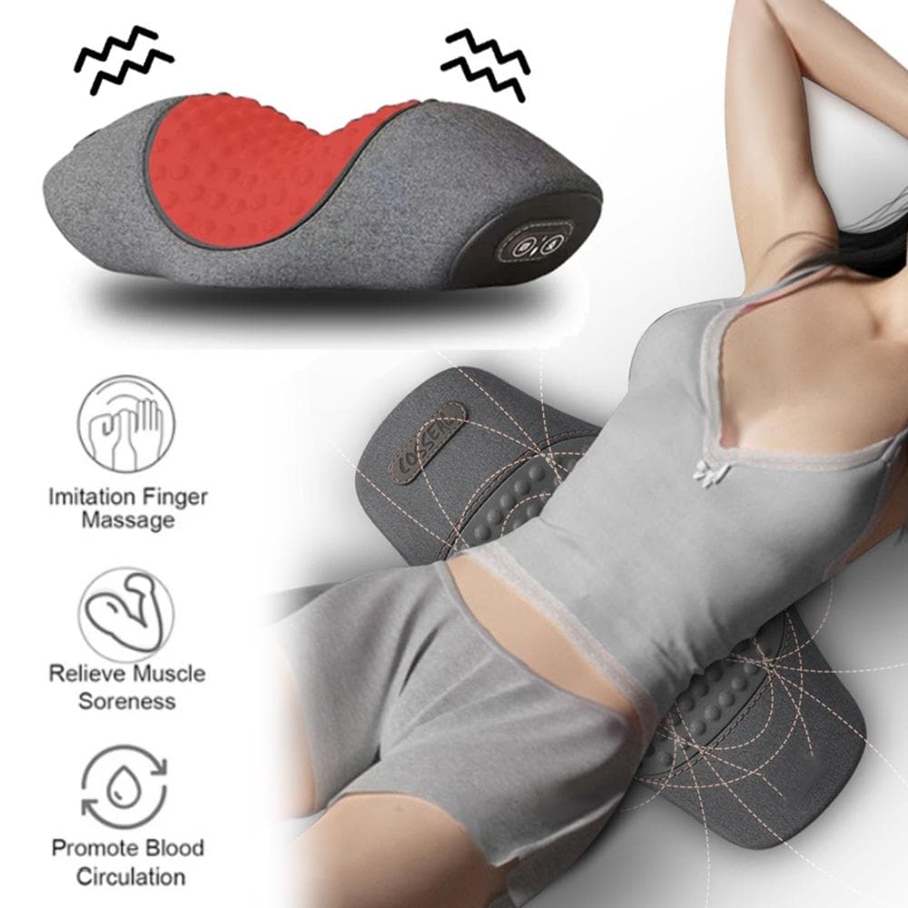 Massageador de Tração Lombar com Aquecimento Elétrico Vibração Ajustável Suporte para Cintura e Coluna Máquinas de Massagem para as Costas